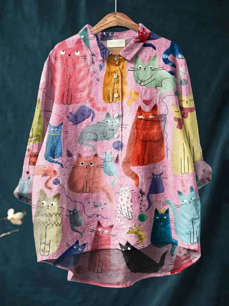 Harrington™ | Cat-themed art shirt