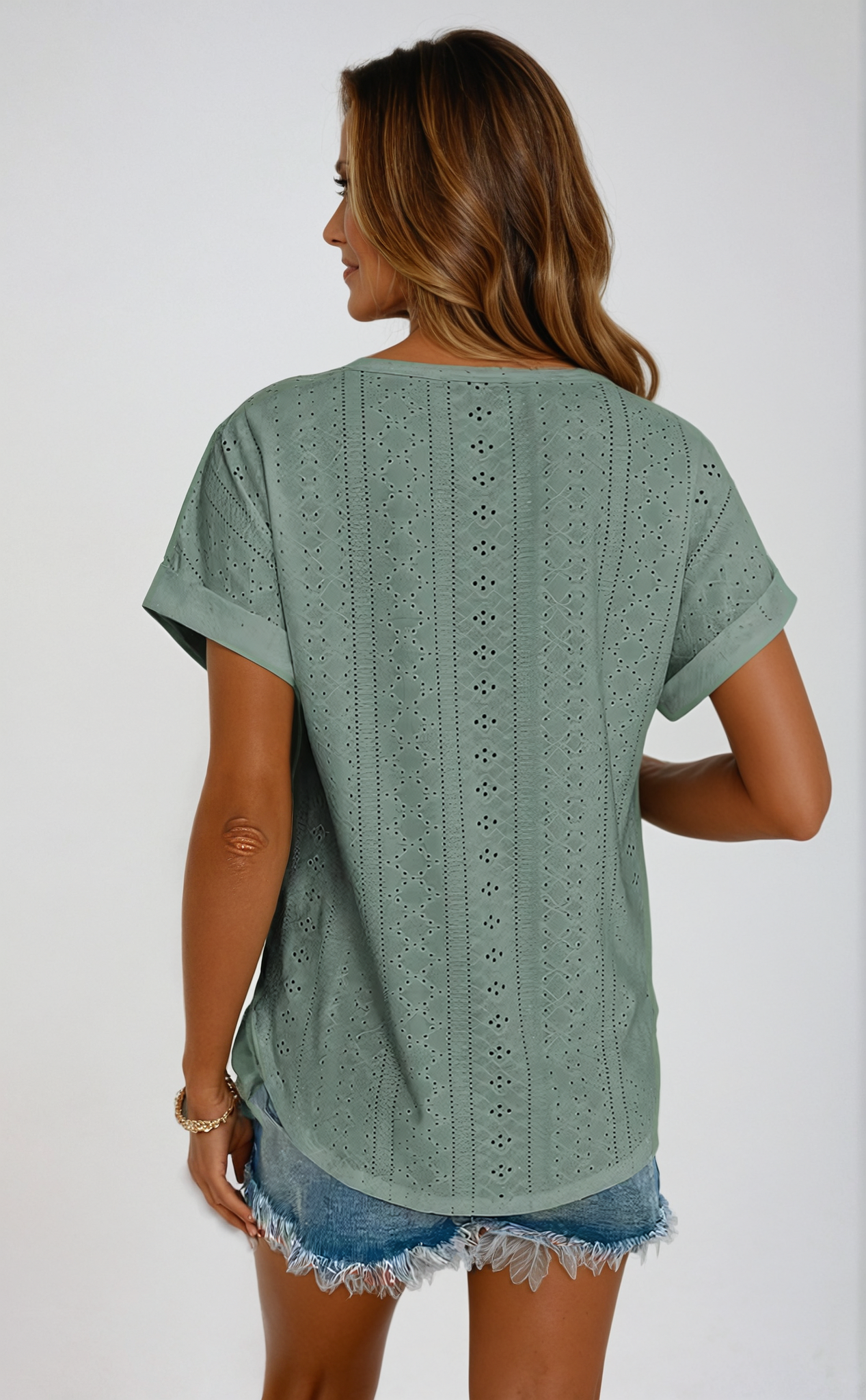 Harrington™ | Casual Eyelet Top