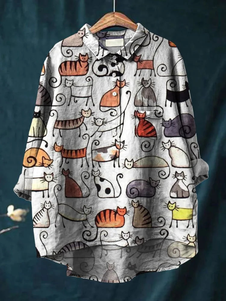 Harrington™ | Cat-themed art shirt