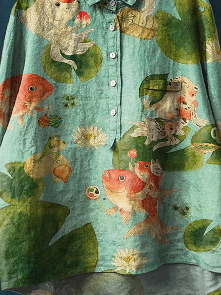 Harrington™ | Fish-themed art shirt