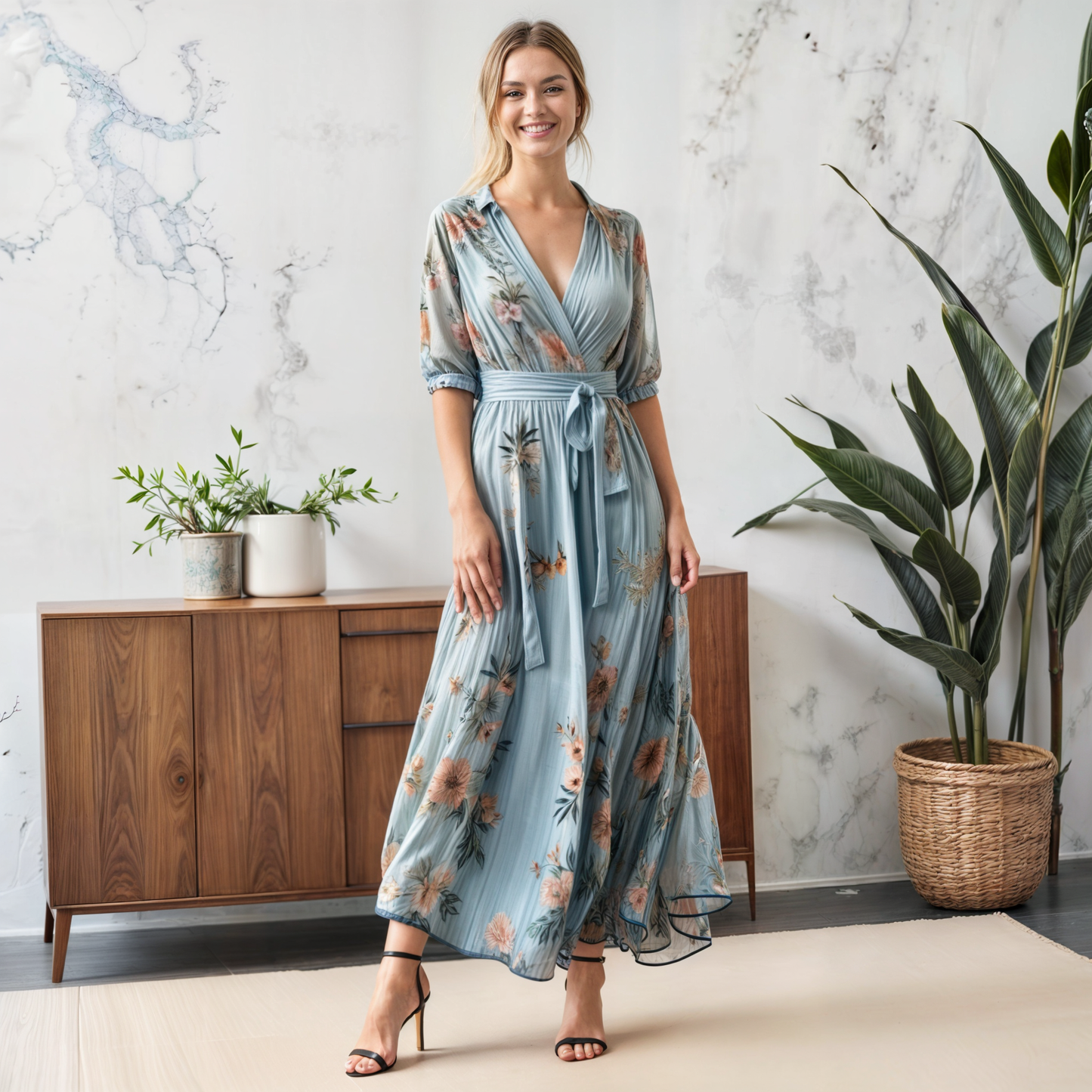 Harrington™ | V-Neck Midi Dress
