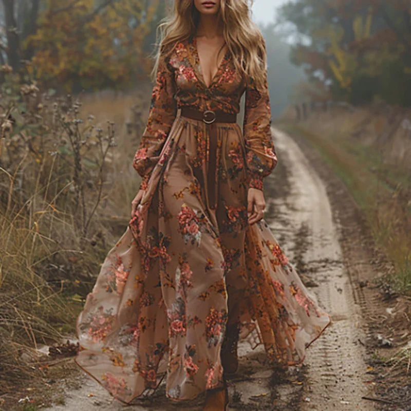 Harrington™ | Bohemian Floral Maxi Dress