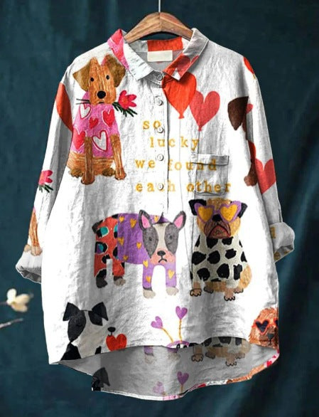 Harrington™ | Dog-themed art shirt