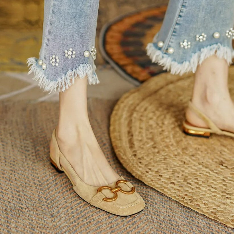 Riley - Elegant Orthopedic Square Heel Sandals