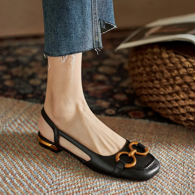 Riley - Elegant Orthopedic Square Heel Sandals