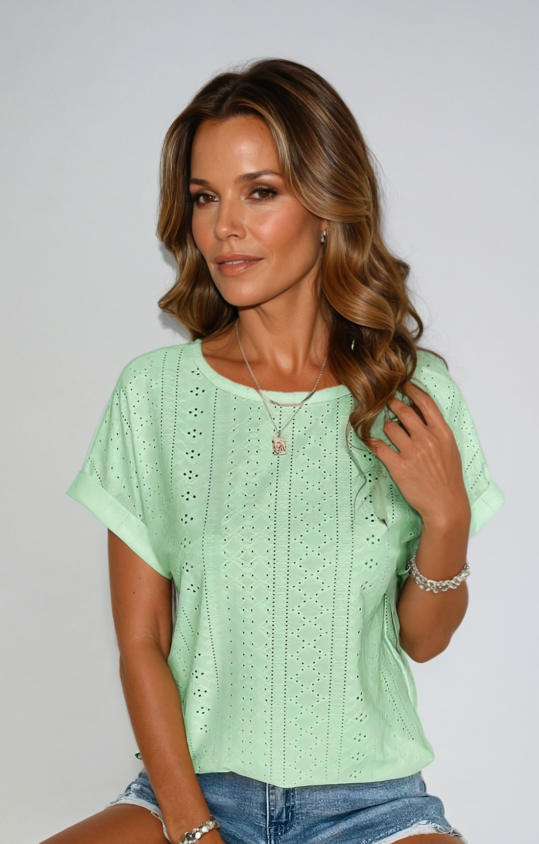 Harrington™ | Casual Eyelet Top