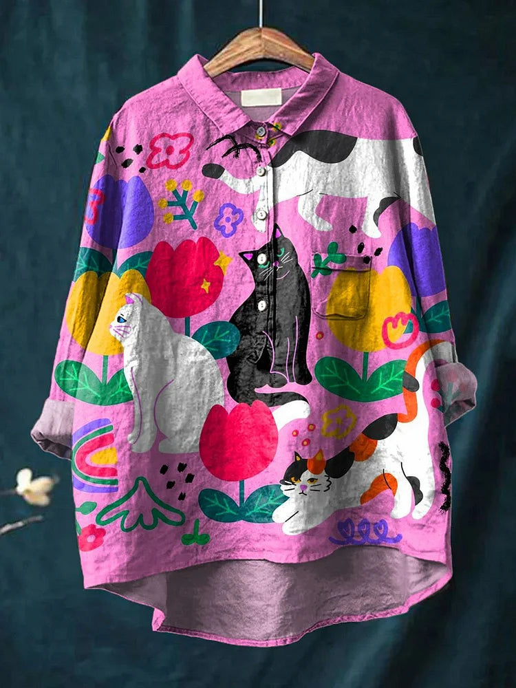 Harrington™ | Cat-themed art shirt