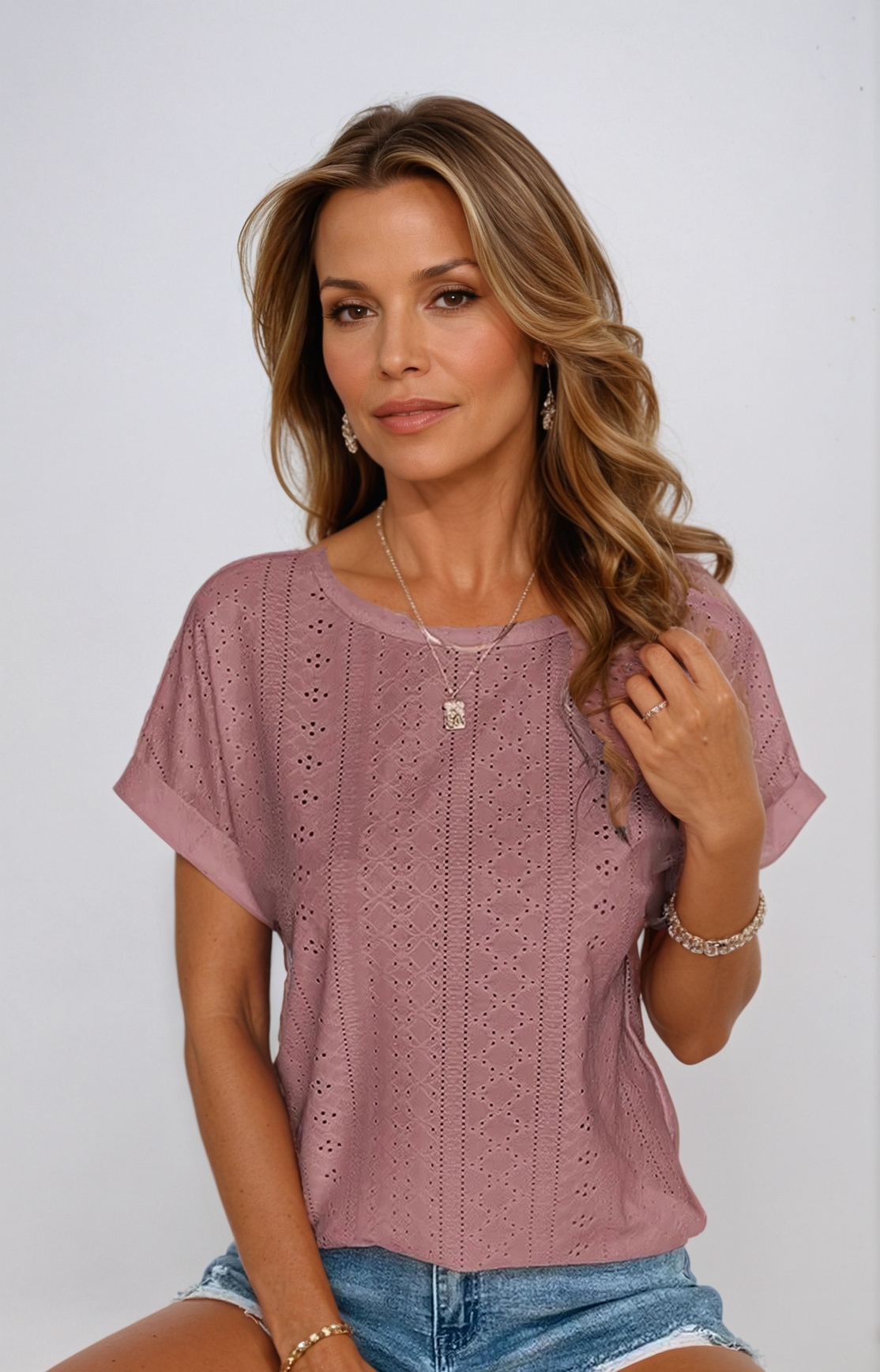 Harrington™ | Casual Eyelet Top