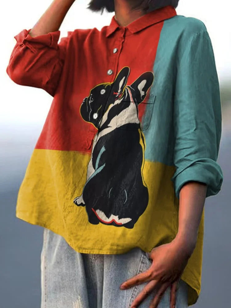Harrington™ | Dog-themed art shirt