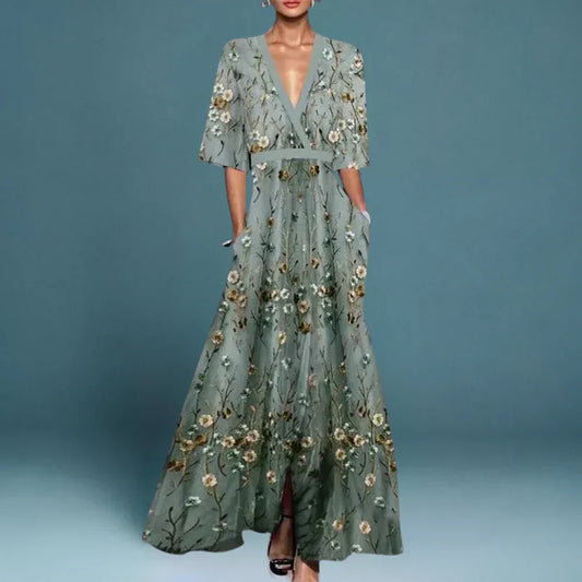 Harrington™ | Elegant floral maxi dress