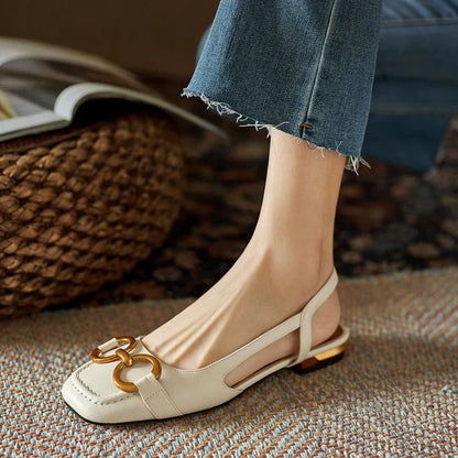 Riley - Elegant Orthopedic  Square Heel Sandals
