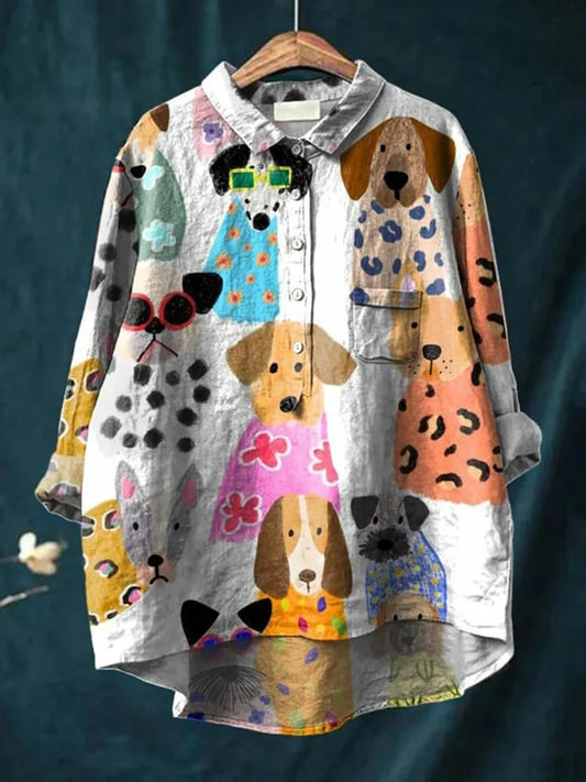 Harrington™ | Dog-themed art shirt