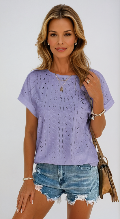 Harrington™ | Casual Eyelet Top