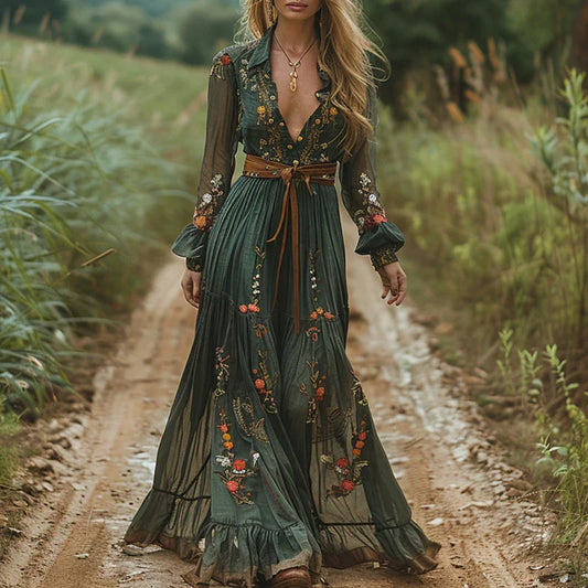 Harrington™ | Bohemian Floral Maxi Dress