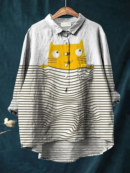 Harrington™ | Cat-themed art shirt