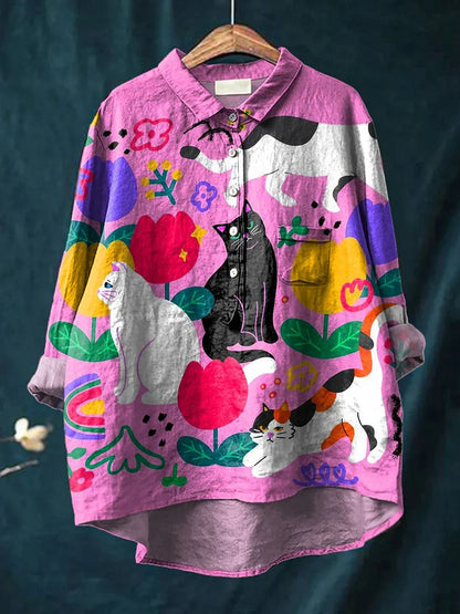 Harrington™ | Cat-themed art shirt