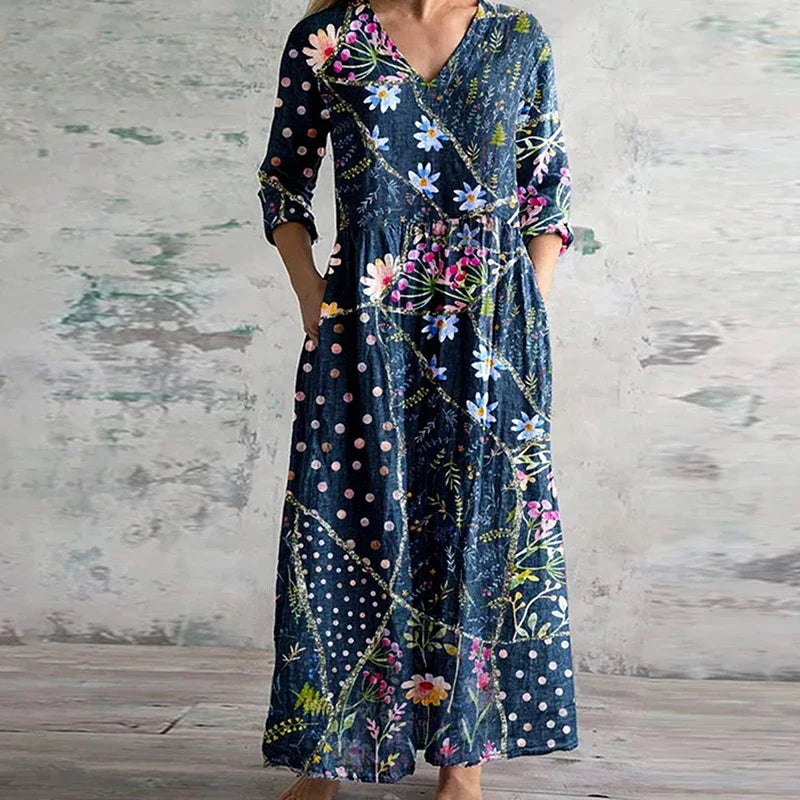 Harrington™ | Elegant Retro Maxi Dress