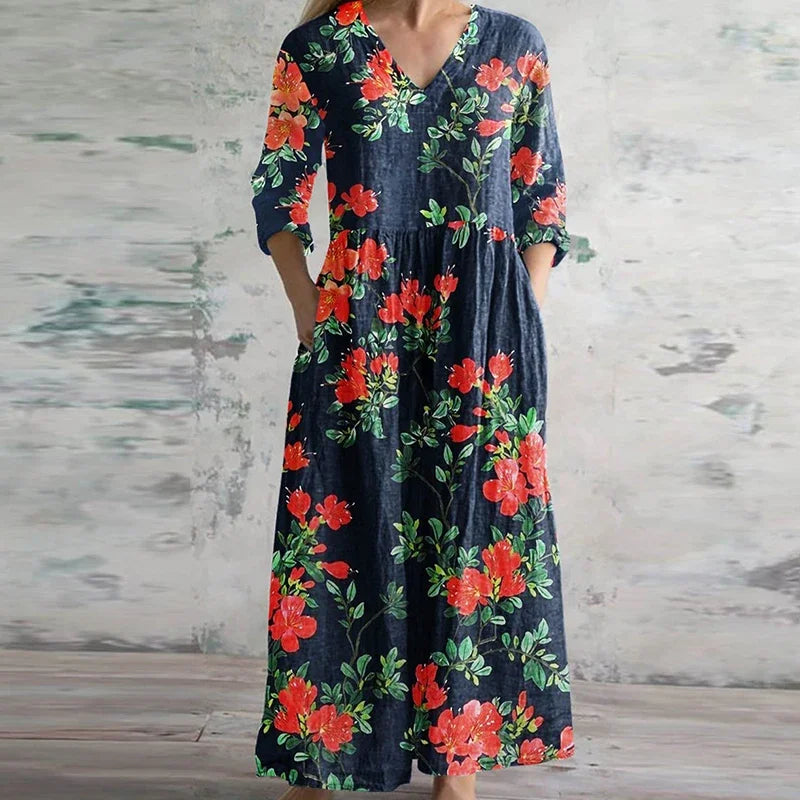 Harrington™ | Elegant Retro Maxi Dress