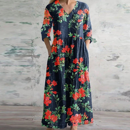 Harrington™ | Elegant Retro Maxi Dress