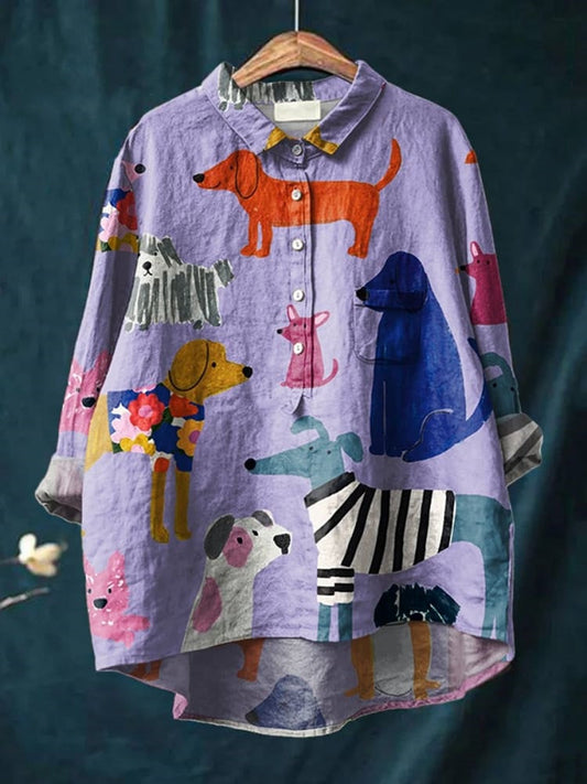 Harrington™ | Dog-themed art shirt